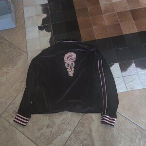 Lazy Oaf esther loves oaf Bunny velour jacket size L New oversized